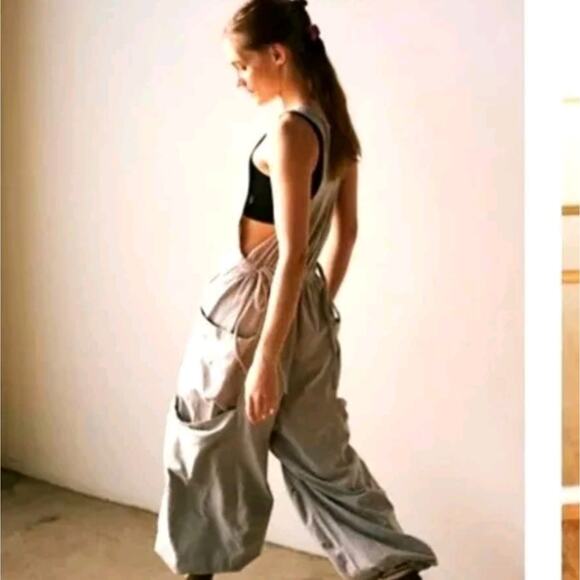Free People Infinity Jumpsuit Heather Grey Size xsmall NWT Oversized - Picture 3 of 3
